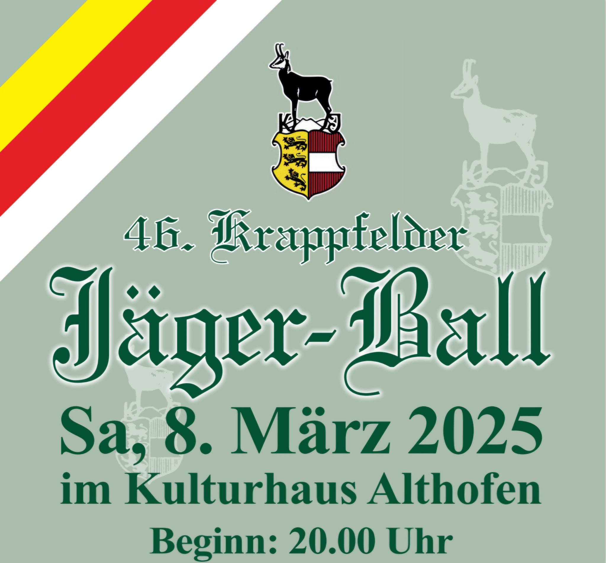 46. Krappfelder Jägerball am 8. March 2025 @ Kulturhaus Althofen.