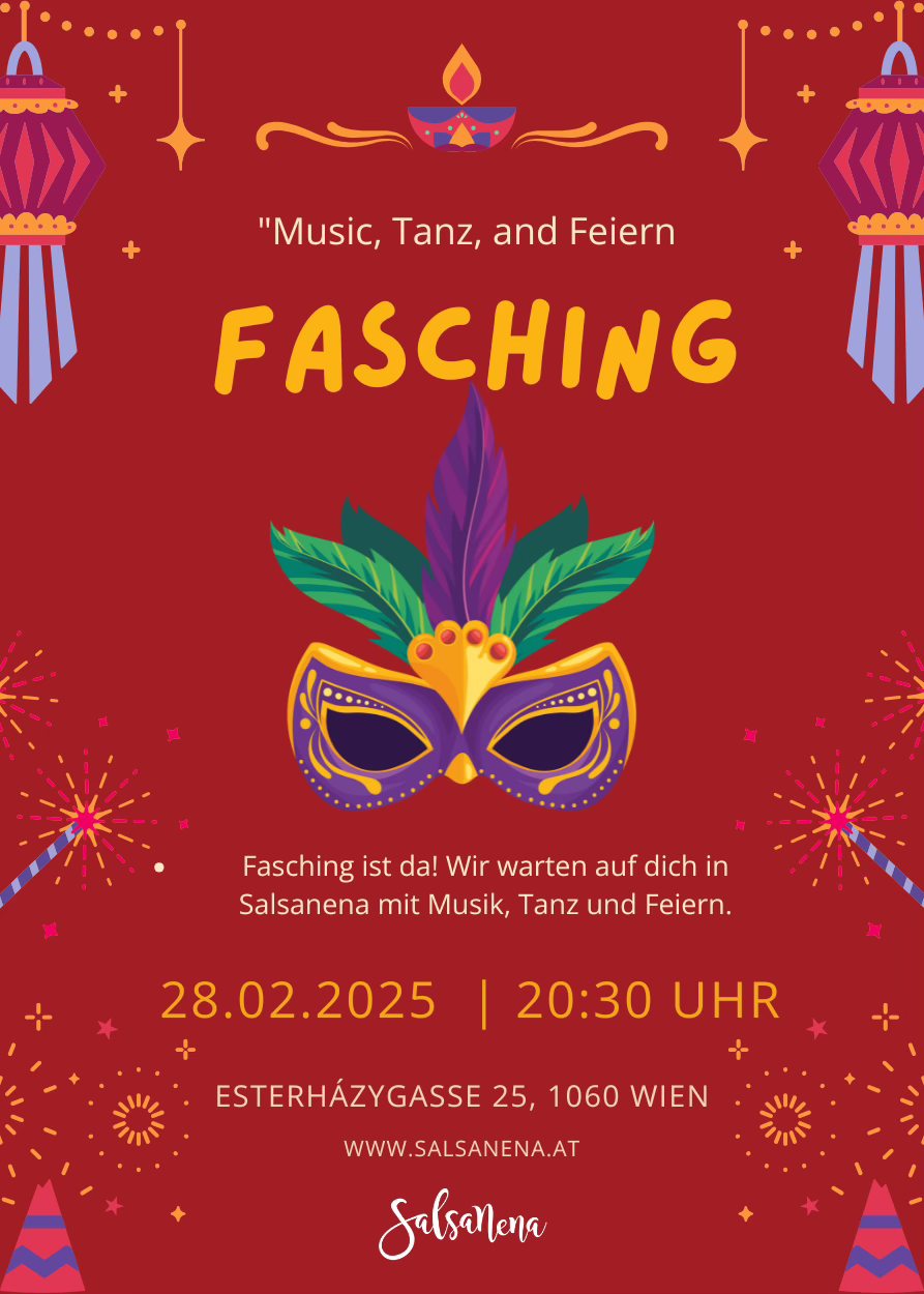 Fasching Party am 28. February 2025 @ Casanena Wien.