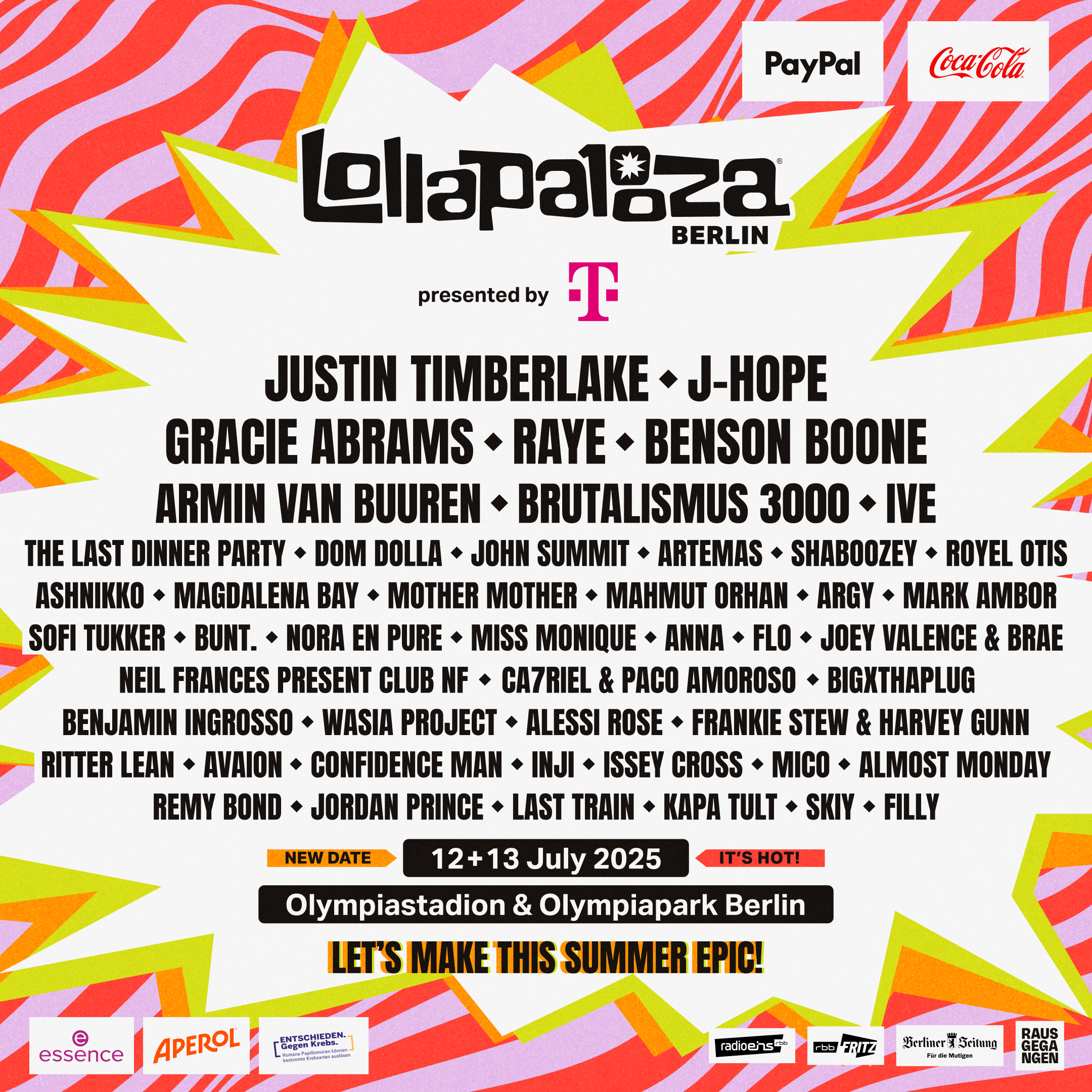 Lollapalooza Berlin 2025 am 12. July 2025 @ Olympiastadion & Olympiapark.