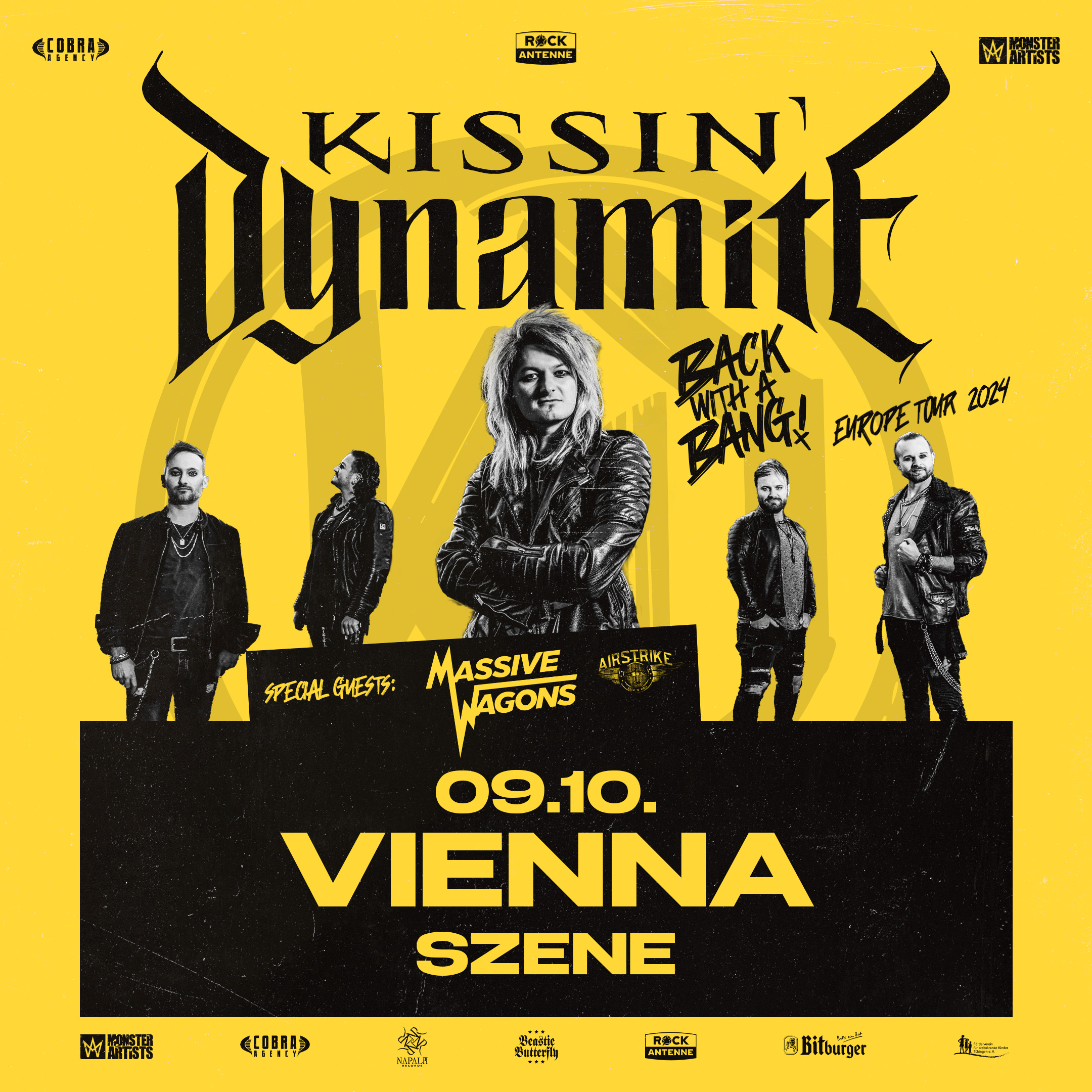 Kissin´Dynamite am 9. October 2024 @ Szene Wien.