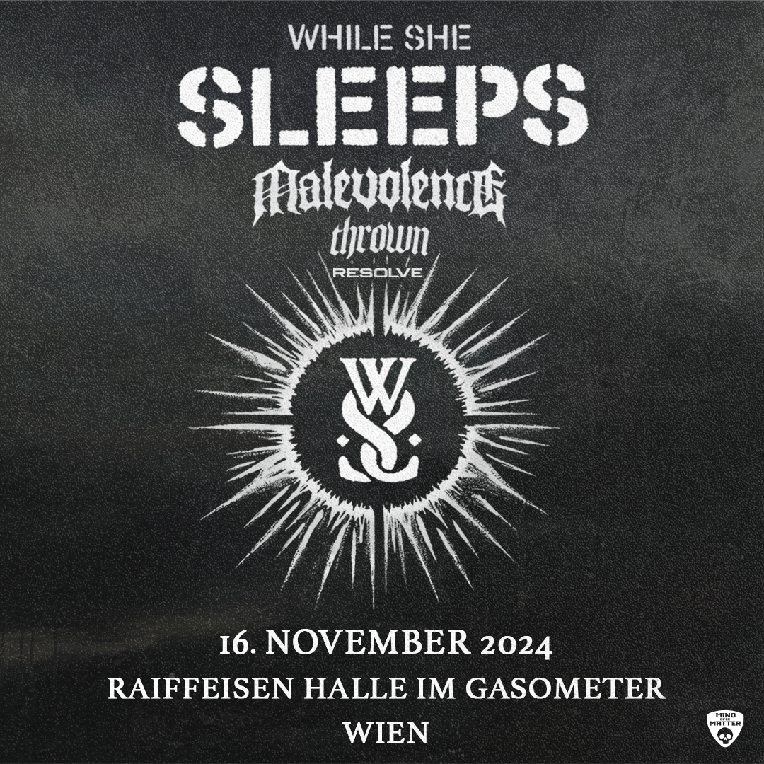 While She Sleeps am 16. November 2024 @ Raiffeisen Halle im Gasometer.