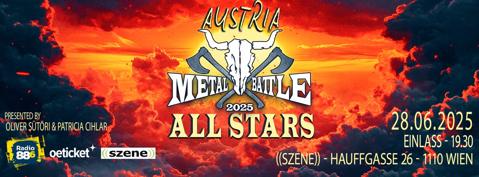 Wacken Metal Battle Austria - ALL STARS am 28. June 2025 @ Szene Wien.