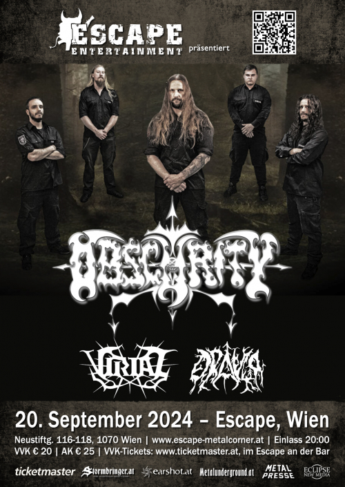 Obscurity, Virial, Draugr am 20. September 2024 @ Escape Metalcorner.