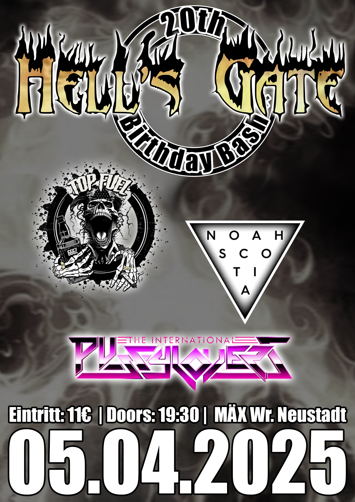 Hell's Gate - 20 Jahre Birthday Bash am 5. April 2025 @ MÄX.