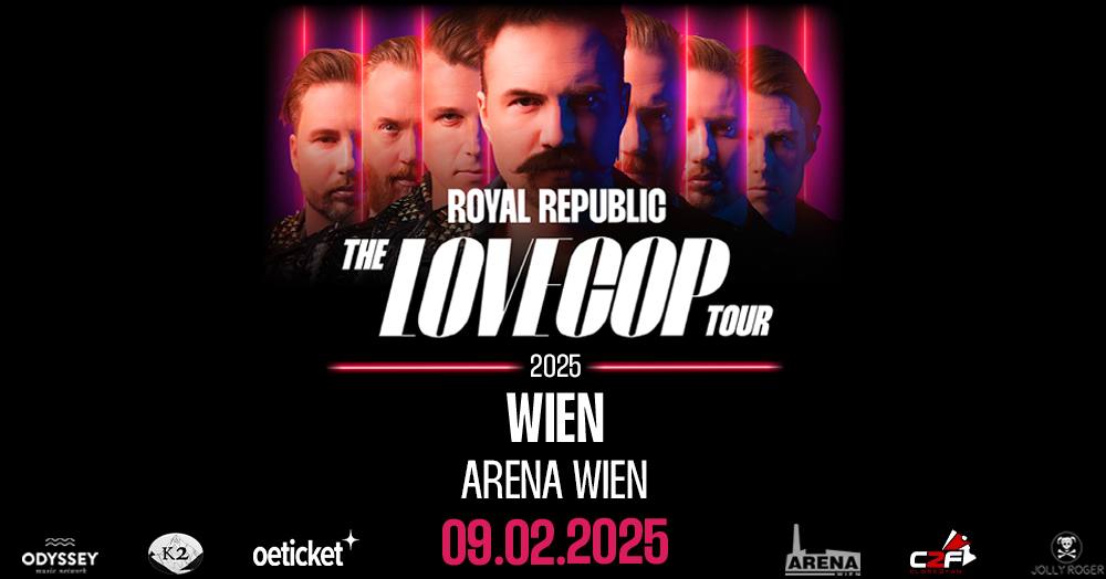 Royal Republic am 9. February 2025 @ Arena Wien.