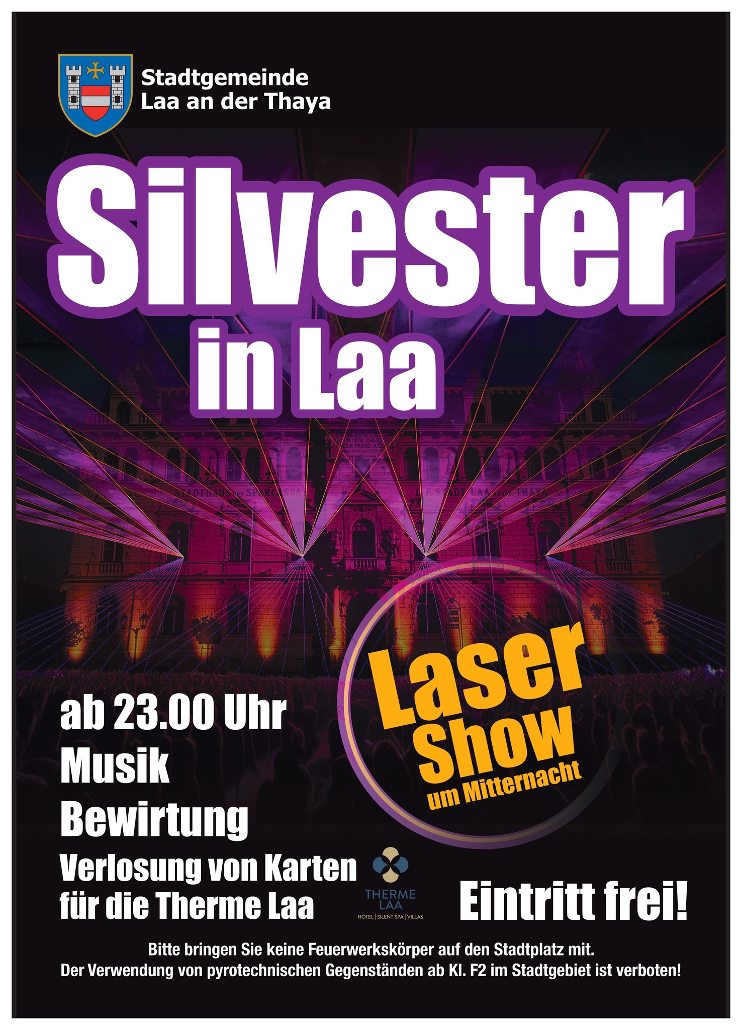 Silvester in Laa am 31. December 2024 @ Stadtplatz Laa.