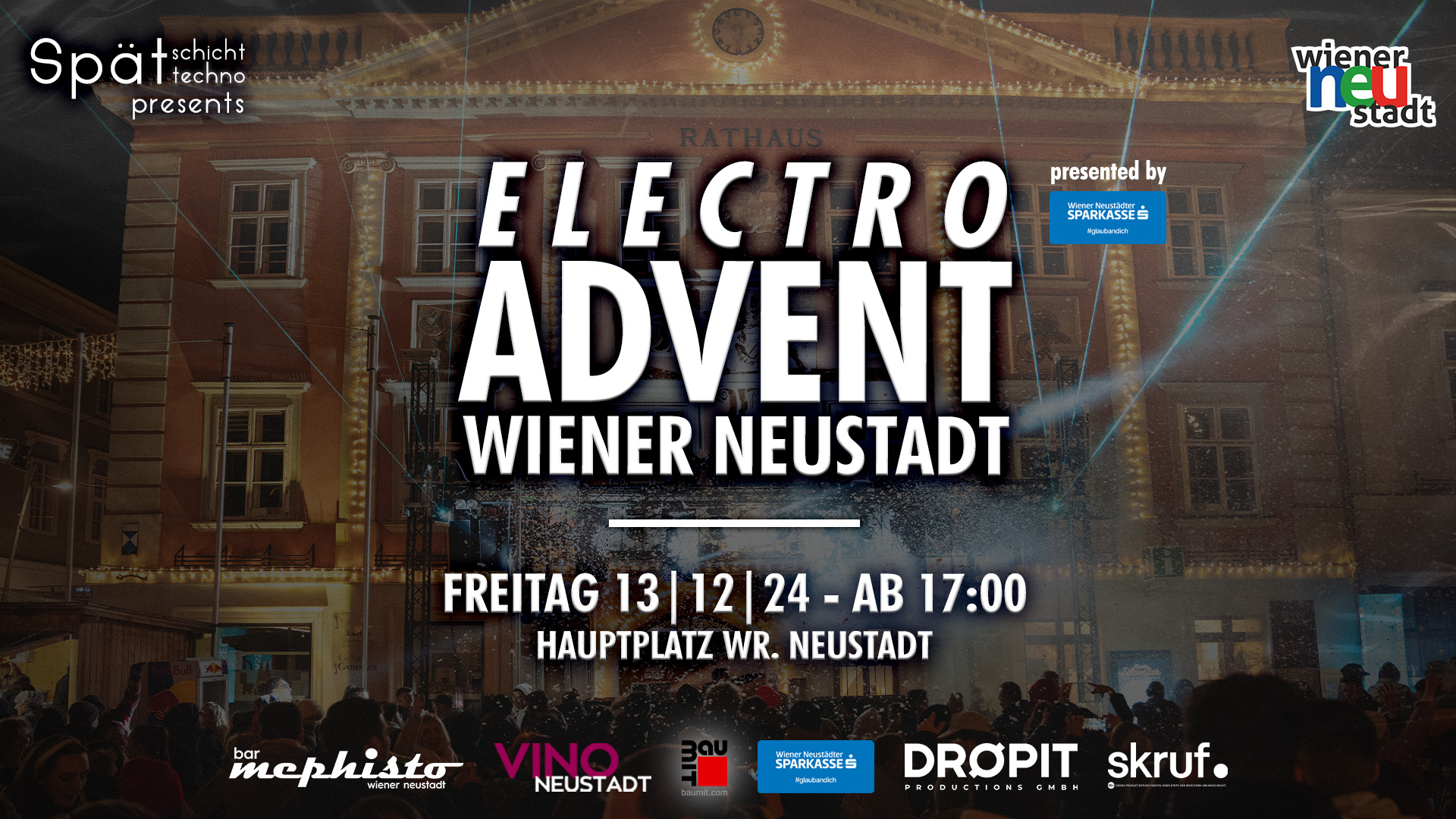 Electro Advent Wiener Neustadt am 13. December 2024 @ Hauptplatz Wiener Neustadt.