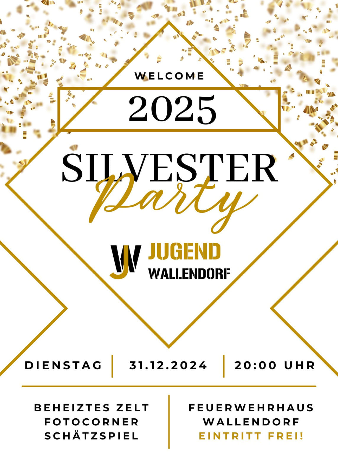 Silvester Party 2025 am 31. December 2024 @ Feuerwehr Wallendorf.