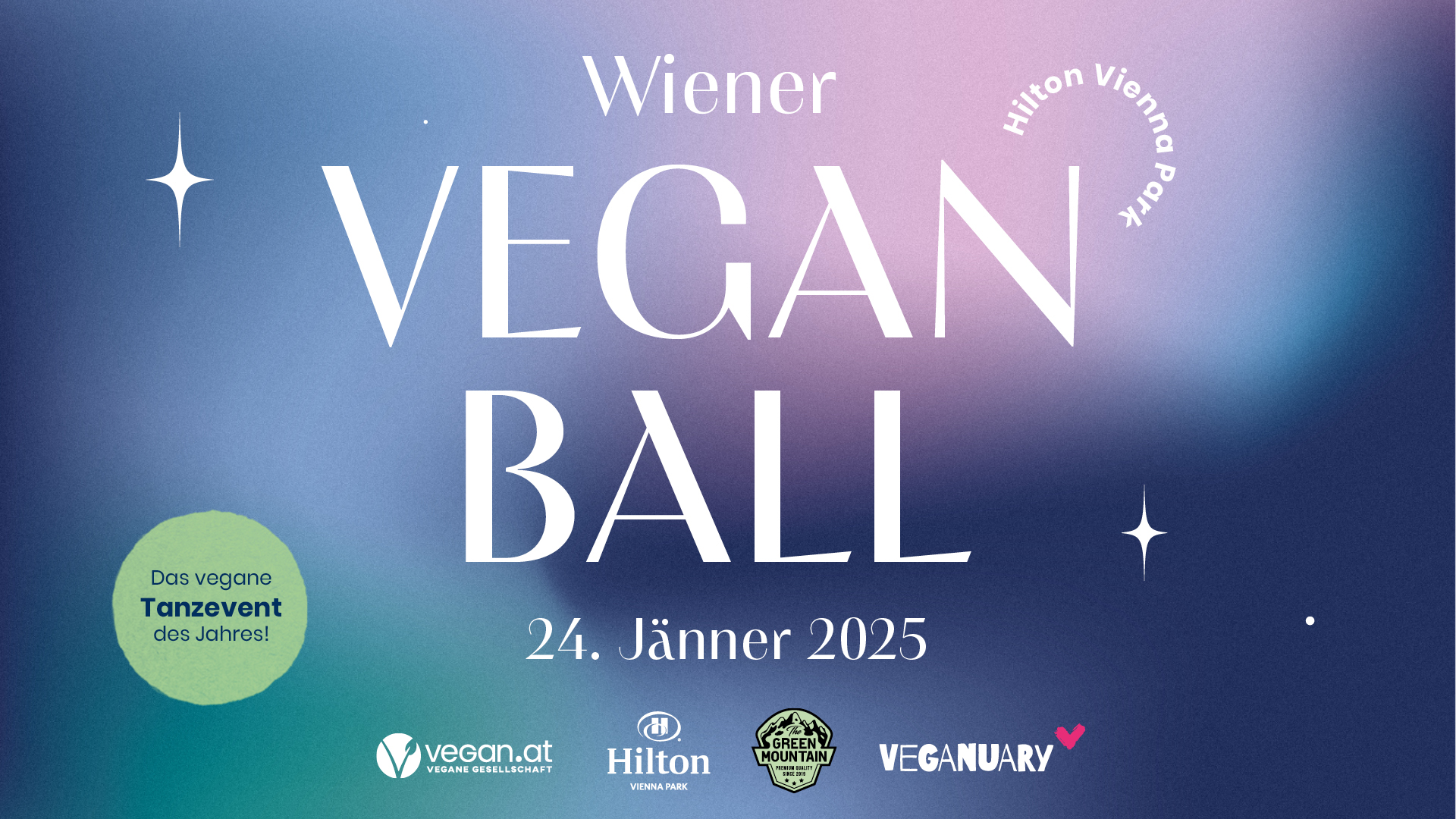 10. Wiener Vegan Ball am 24. January 2025 @ Hilton Vienna.