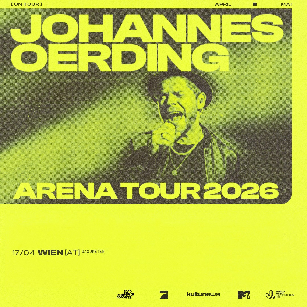 Johannes Oerding am 27. April 2026 @ Raiffeisen Halle im Gasometer.