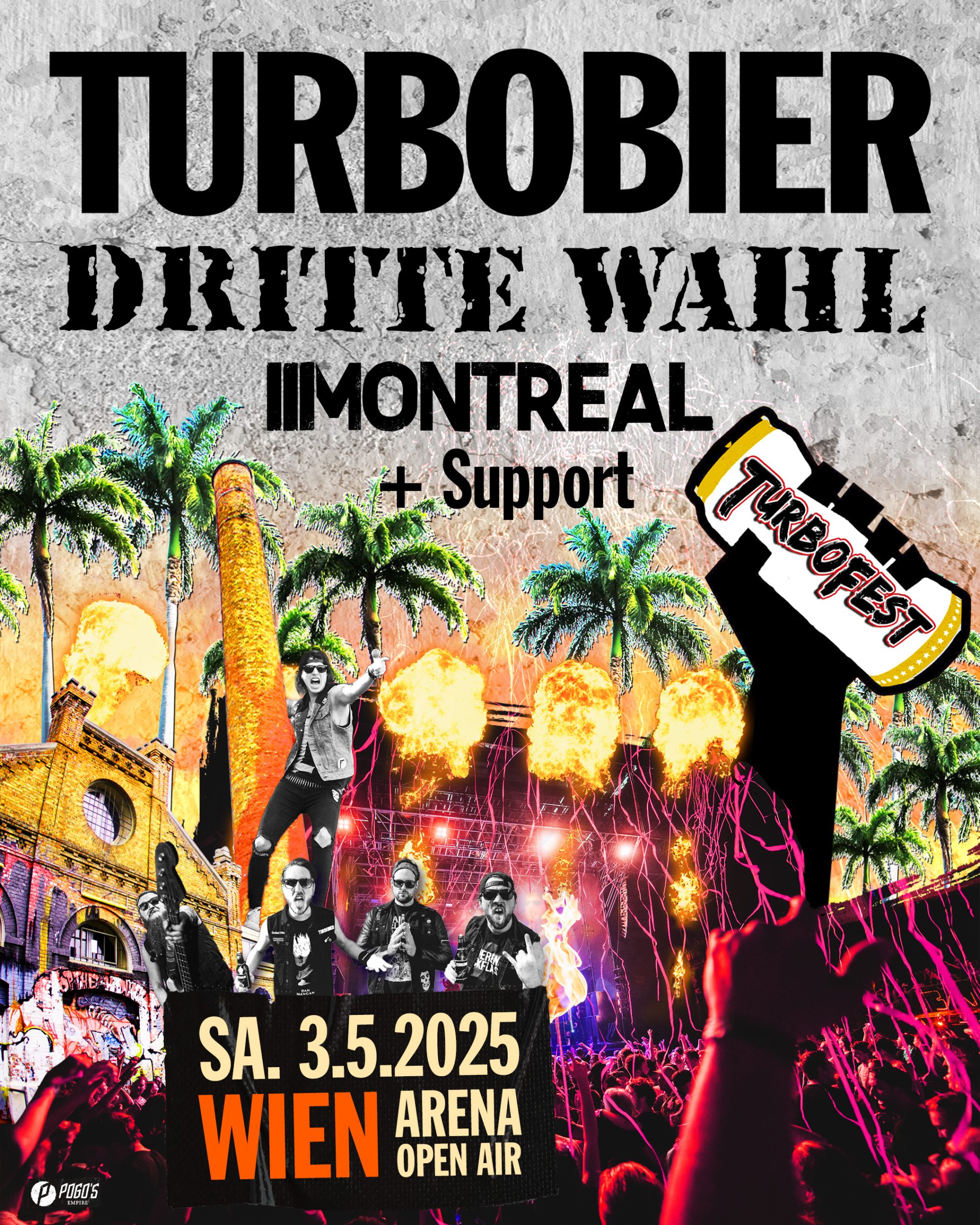 TURBOFEST am 3. May 2025 @ Arena Wien.