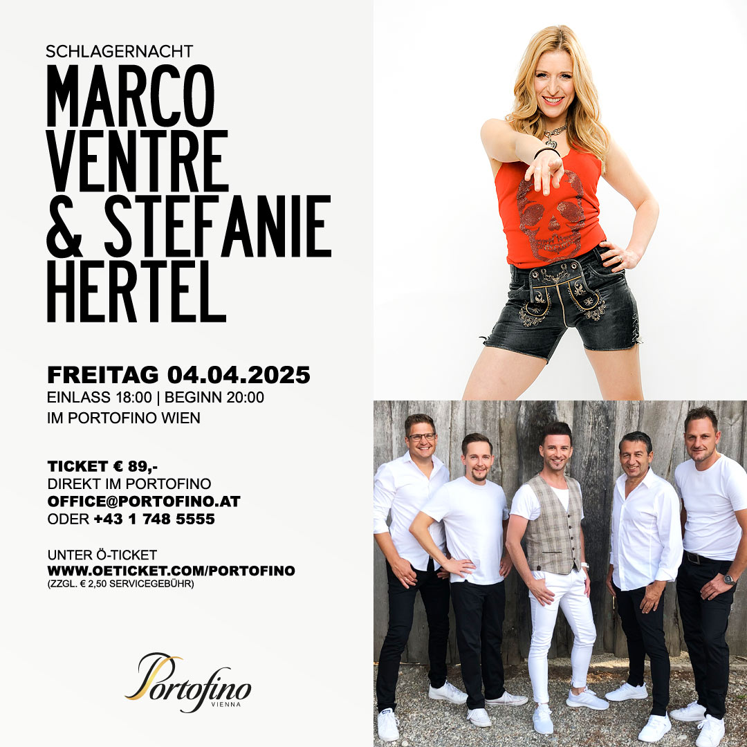 Marco Ventre & Stefanie Hertel am 4. April 2025 @ Portofino.