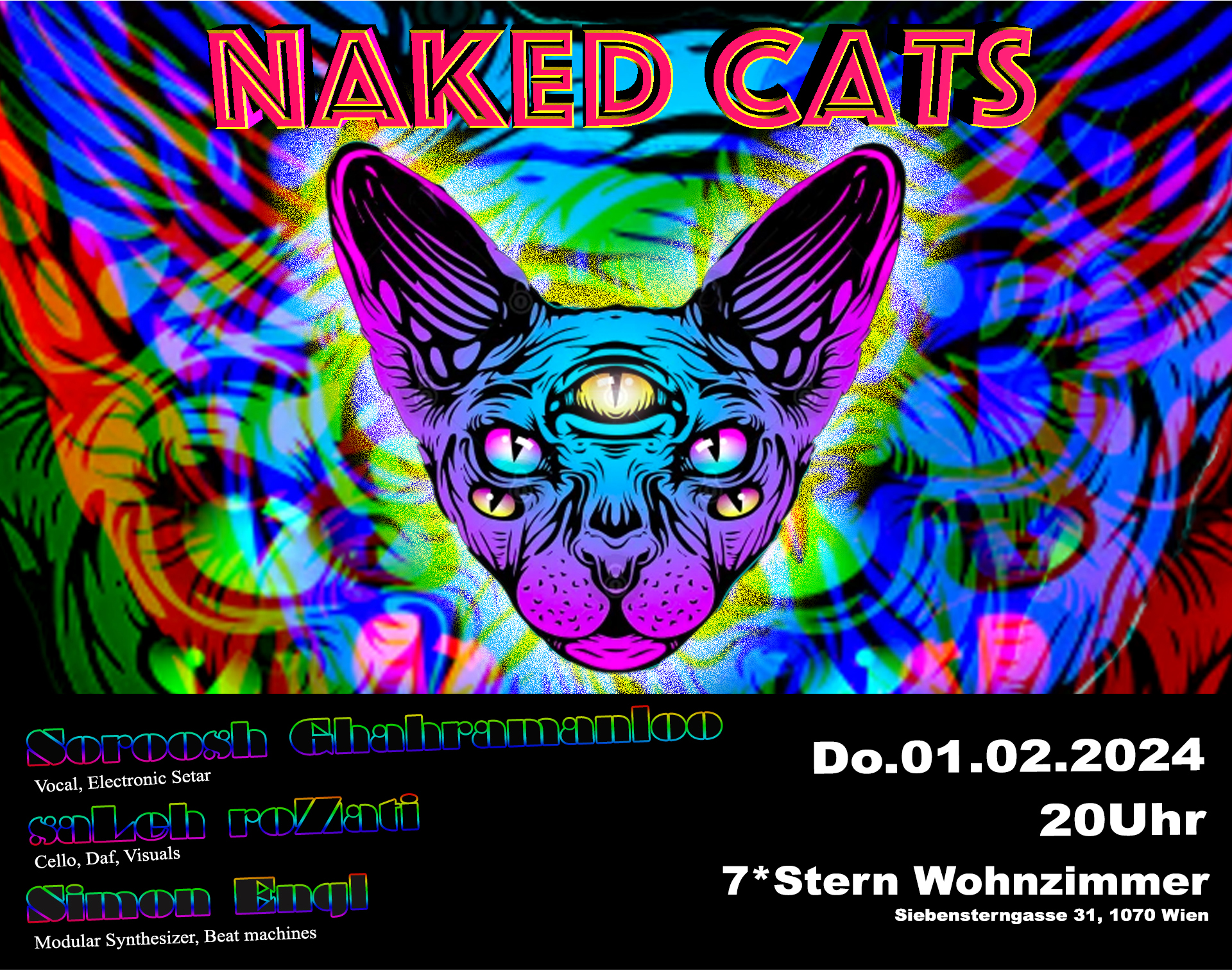 Naked Cats am 1. February 2024 @ Café 7*Stern.