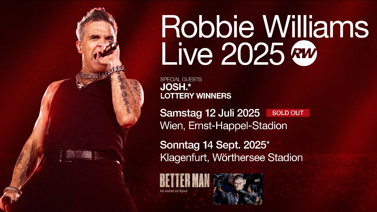 Robbie Williams am 14. September 2025 @ Wörthersee Stadion.