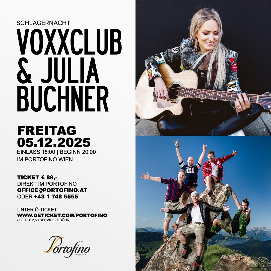 Voxxclub & Julia Buchner am 5. December 2025 @ Portofino.