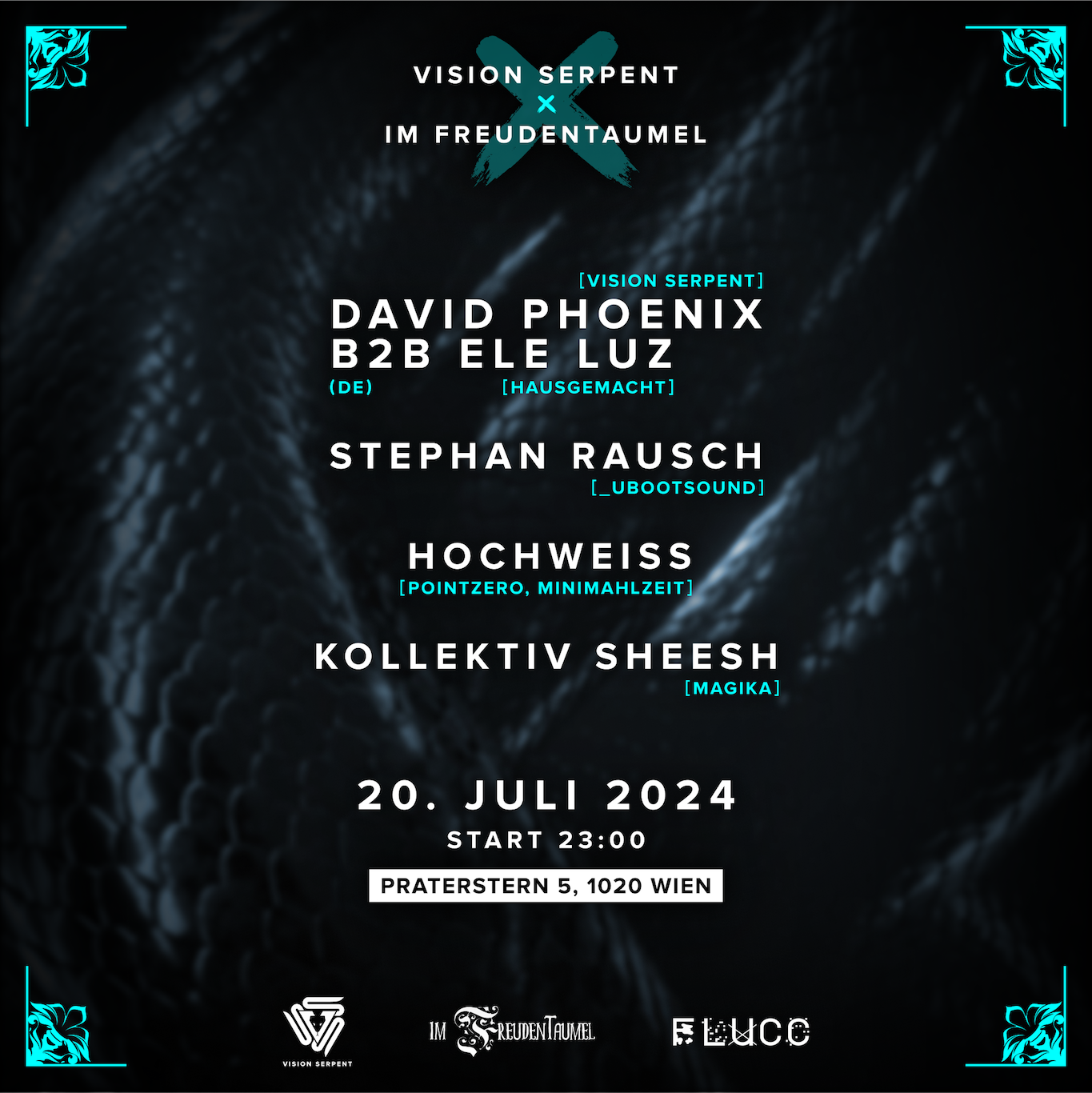 Vision Serpent X Im Freudentaumel am 20. July 2024 @ Fluc Wanne.