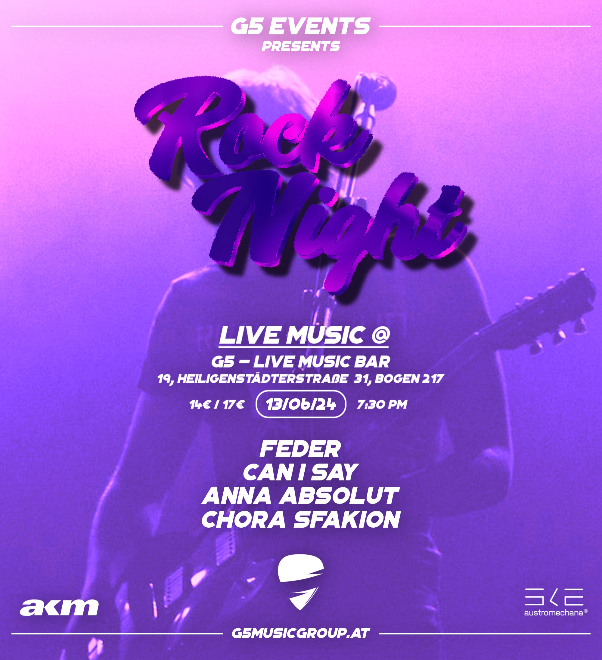 Rock Night am 13. June 2024 @ G5 Live-Music-Bar.