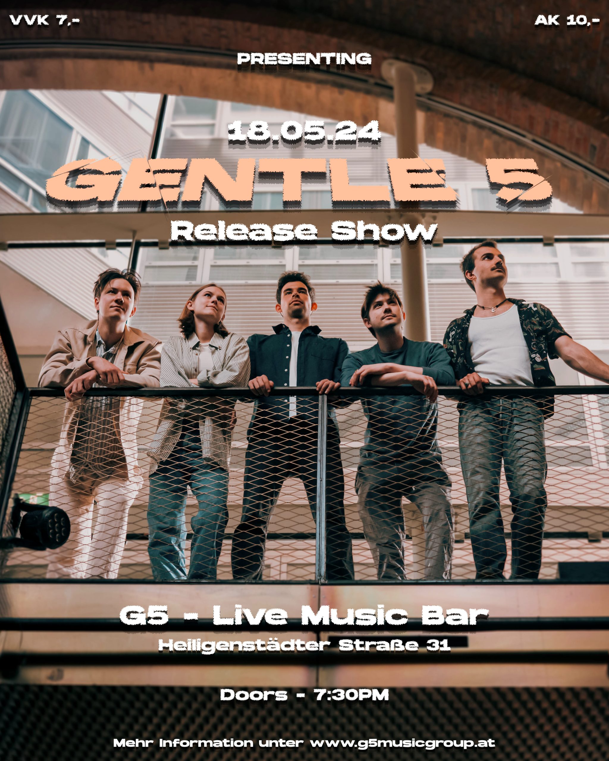 Gentle 5 Release-Show am 18. May 2024 @ G5 Live-Music-Bar.