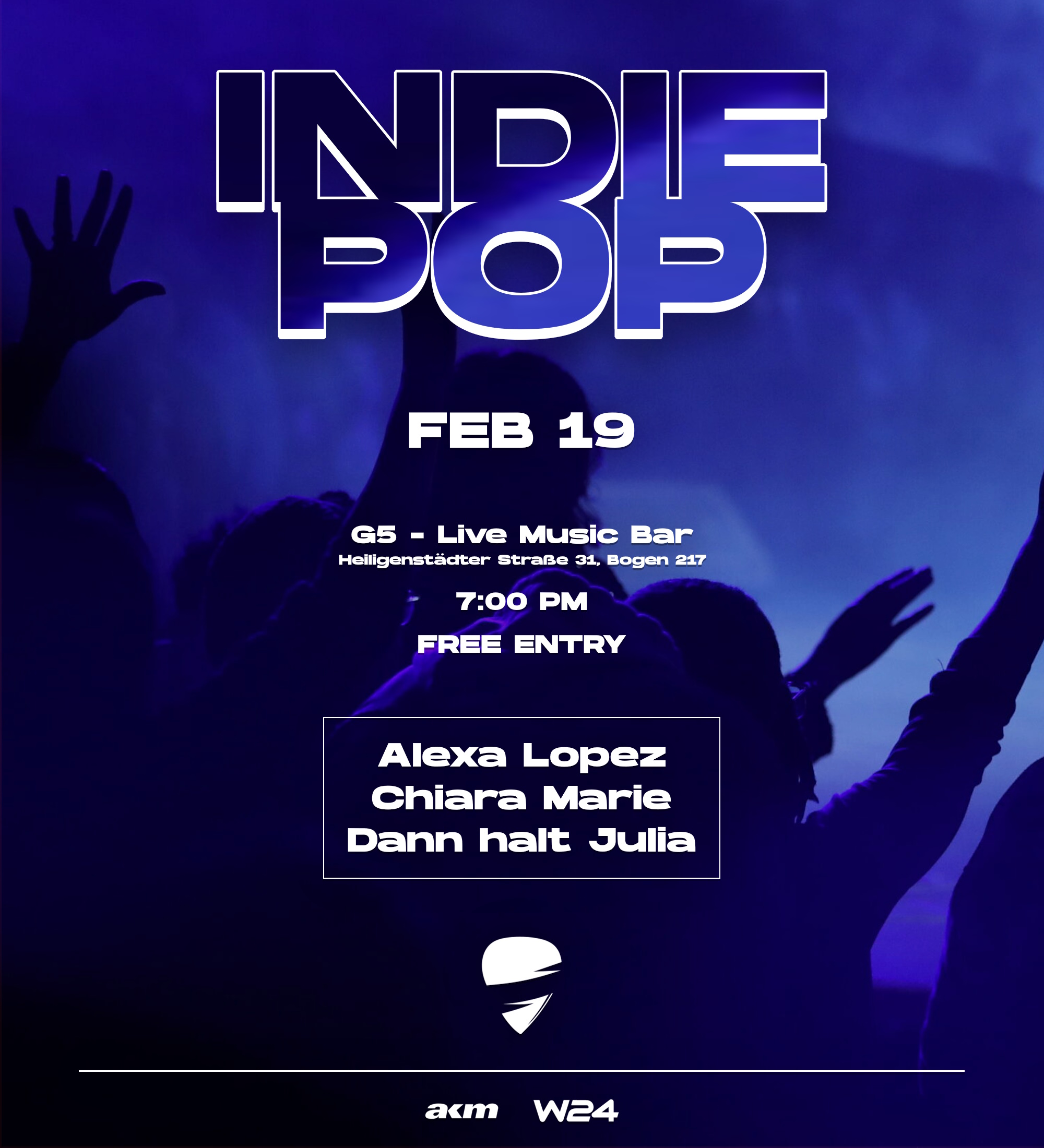 Indie Pop Night am 19. February 2025 @ G5 Live-Music-Bar.