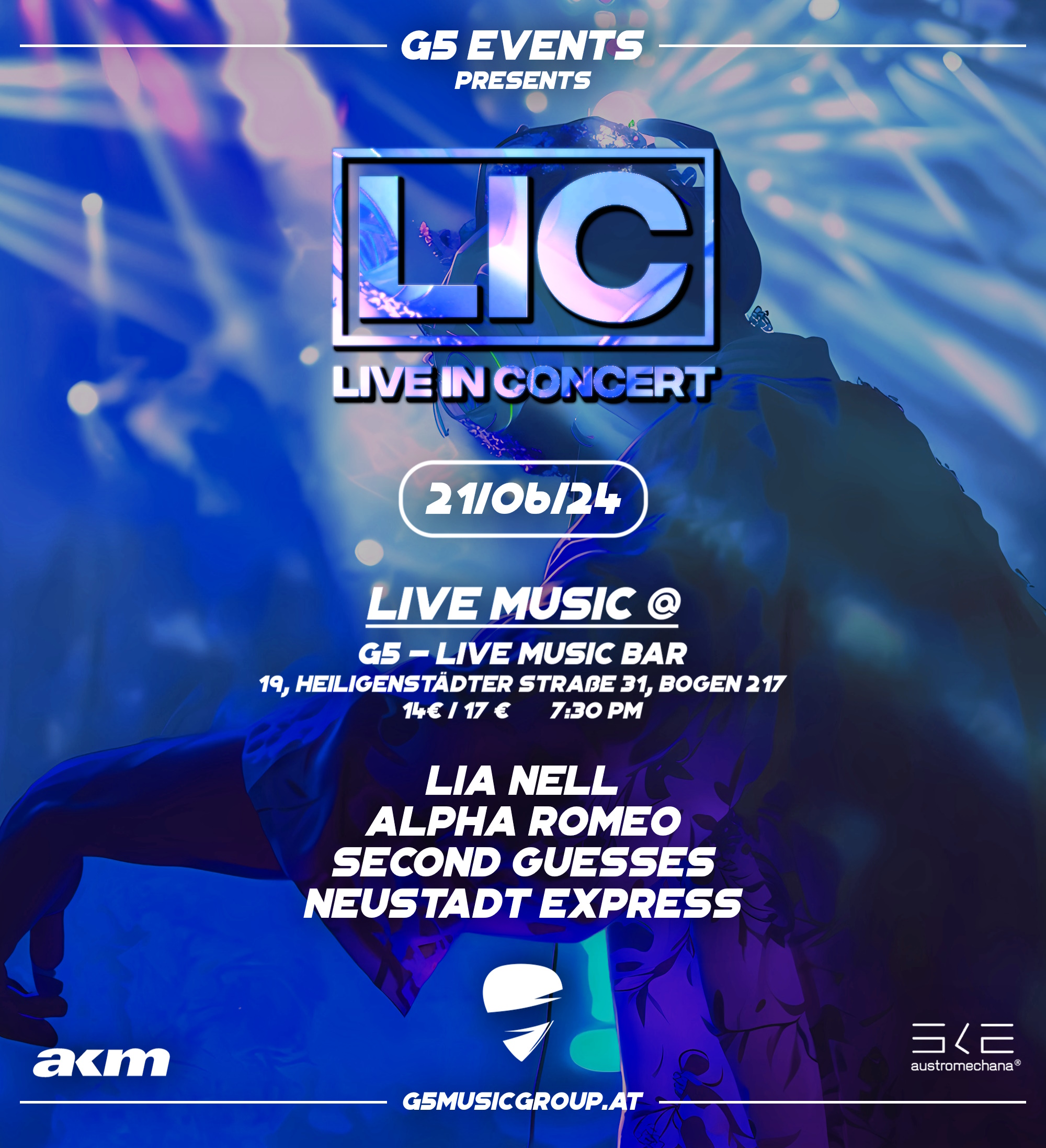 LIC - Live in Concert am 21. June 2024 @ G5 Live-Music-Bar.