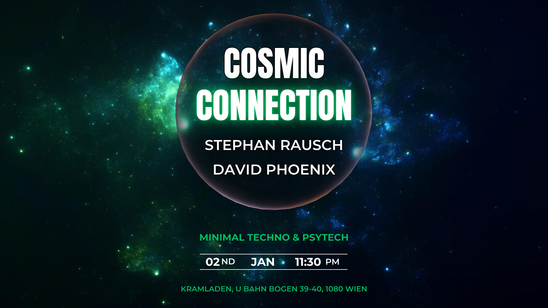 Cosmic Connection vol.14 am 2. January 2025 @ Kramladen.