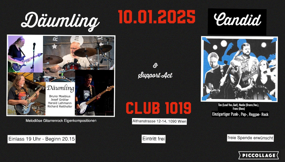 Däumling + Candid am 10. January 2025 @ Club 1019.