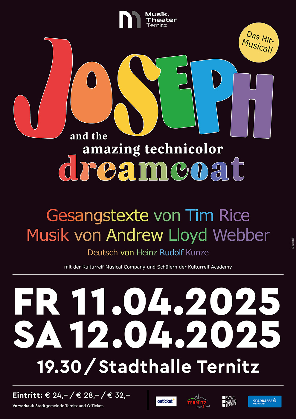 Joseph and the Amazing Technicolor Dreamcoat am 12. April 2025 @ Stadthalle Ternitz.