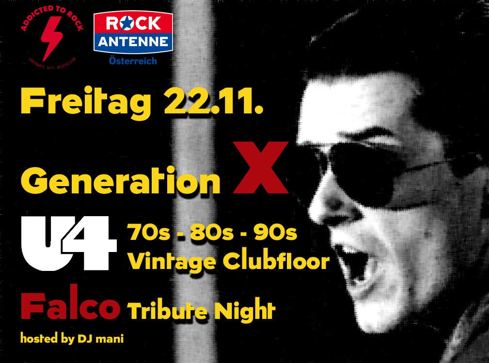 Generation X - U4 Vintage Clubfloor - Falco Tribute Night am 22. November 2024 @ U4.