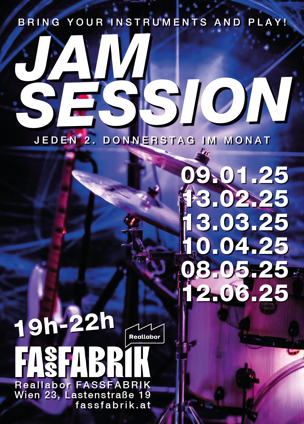 Rock Jam Session am 13. February 2025 @ Reallabor Fassfabrik.