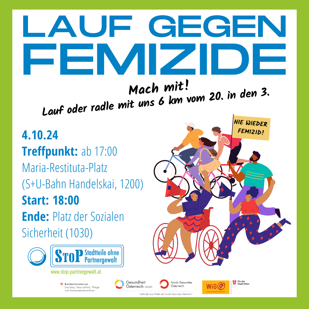 Lauf gegen Femizide am 4. October 2024 @ Maria-Restituta-Platz.