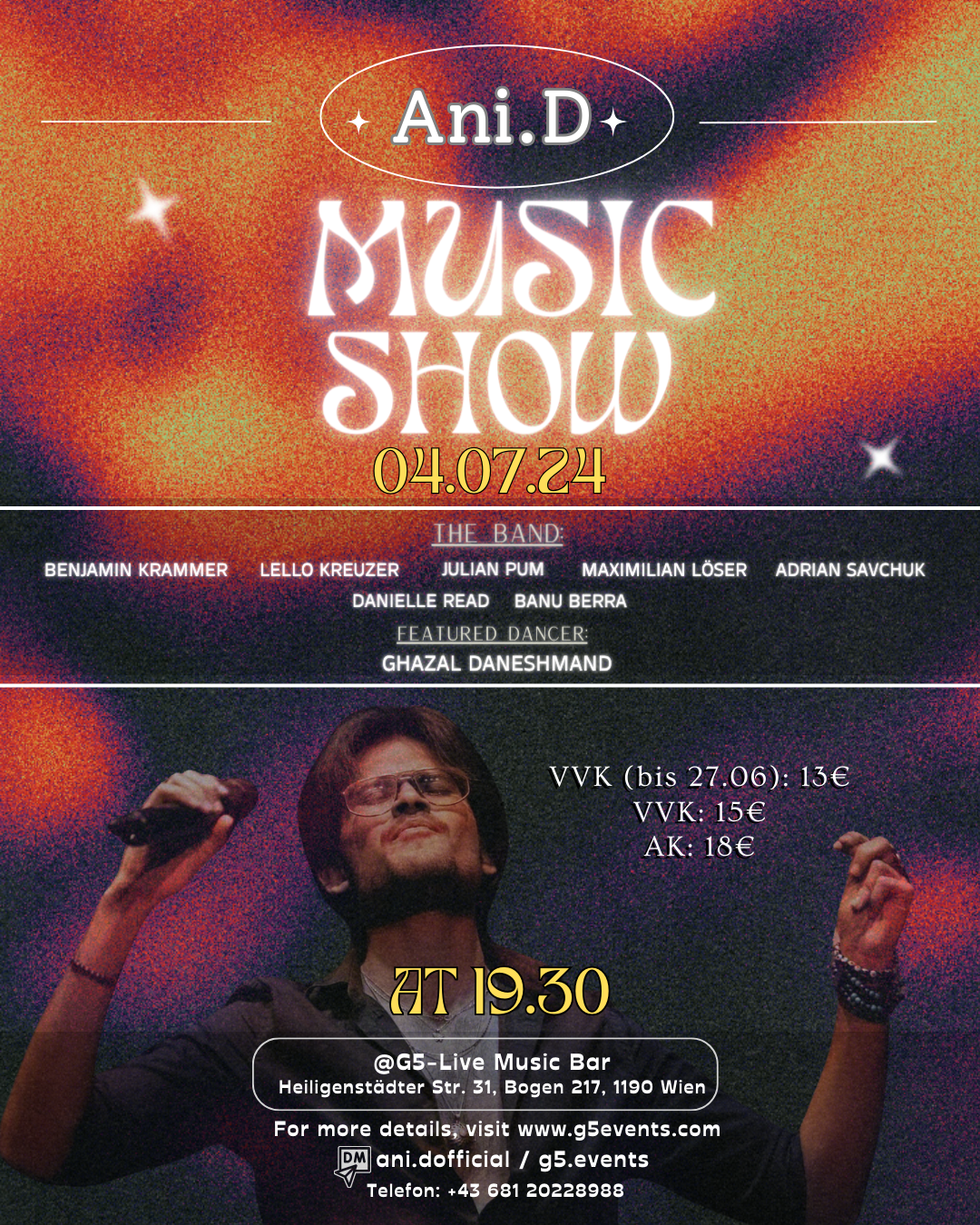 Ani. D - Music Show am 4. July 2024 @ G5 Live-Music-Bar.