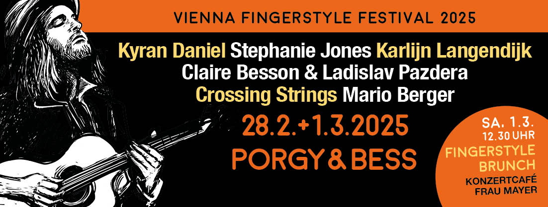 15. Vienna Fingerstyle Festival am 28. February 2025 @ Porgy & Bess.