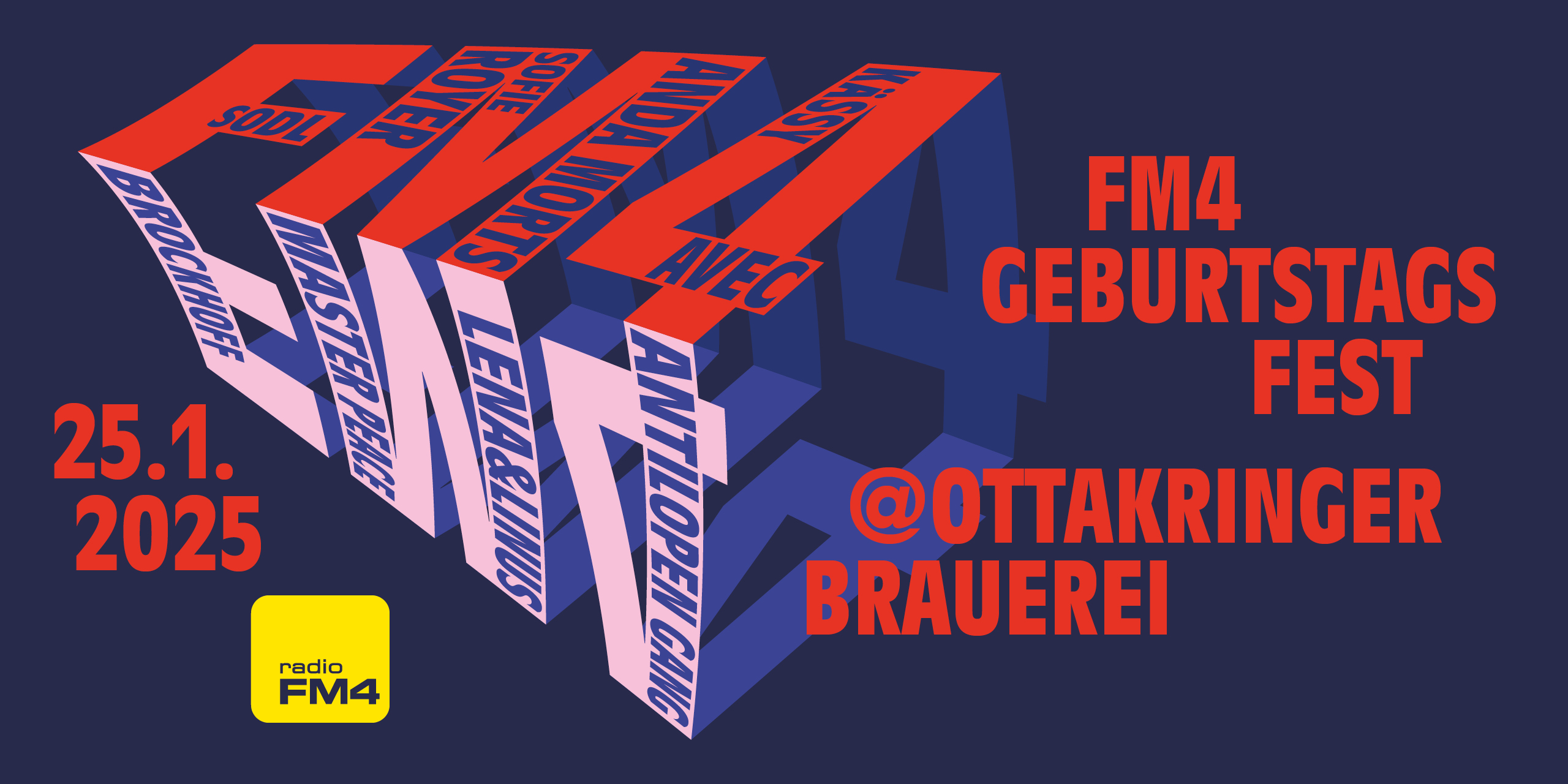 FM4 Geburtstagsfest 2025 am 25. January 2025 @ Ottakringer Brauerei.