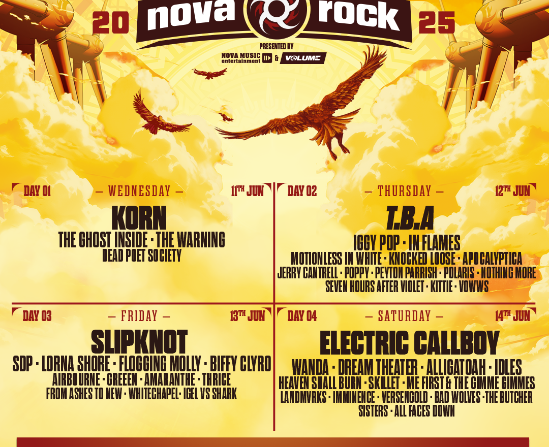 Nova Rock 2025 Update: 2. Bandwelle