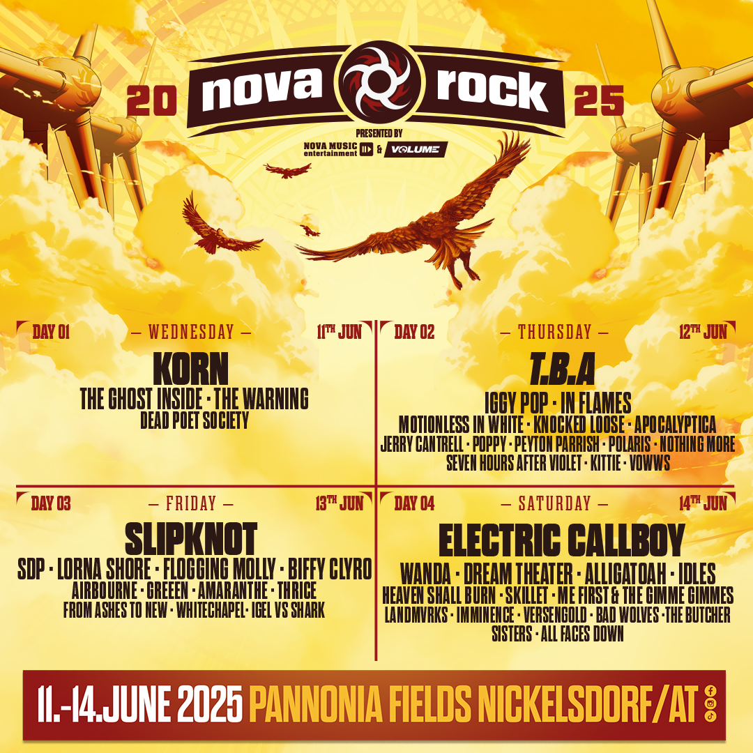 Nova Rock 2025 Update: 2. Bandwelle